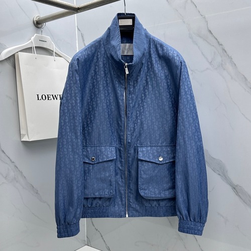 Dior Stand Collar Jacket Beige 디올 스탠드 칼라 자켓 블루