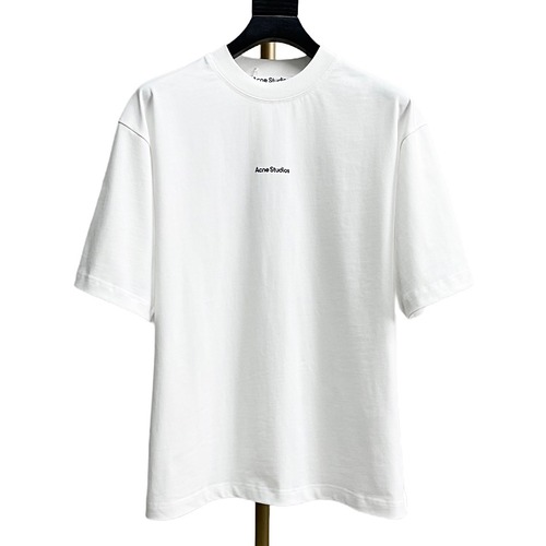 Acne Studios Logo Lettering Cotton T-Shirt White 아크네 스튜디오 로고 레터링 코튼 티셔츠 화이트 50005