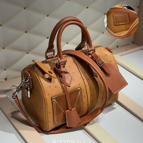 Louis Vuitton Speedy Bandoulière 25 Ostrich Leather Brown Shoulder Bag 루이비통 스피디 반둘리에르 25 M89119 오스트리치 레더 브라운 숄더백 25cm