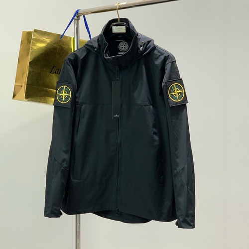 Stone Island Embroidered Logo Hooded Jacket Cotton Blend 4 Colors Available Jacket 엠브로이더리 로고 후드 자켓 코튼 혼방 4컬러 전개 자켓 S, M, L, XL