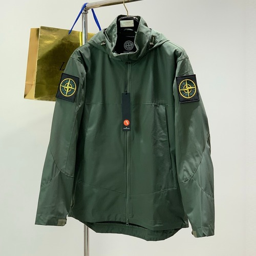 Stone Island Embroidered Logo Hooded Jacket Cotton Blend 4 Colors Available Jacket 엠브로이더리 로고 후드 자켓 코튼 혼방 4컬러 전개 자켓