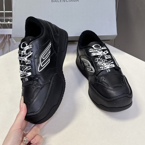 Balenciaga Hamptons Sneakers Leather Black 발렌시아가 햄프턴스 스니커즈 소가죽 블랙 굽높이약 5cm