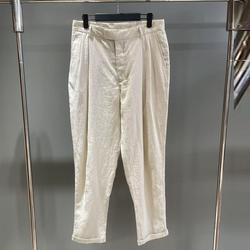 Dolce & Gabbana Linen Canvas Trousers Linen Burgundy 돌체앤가바나 리넨 캔버스 트라우저 리넨 버건디