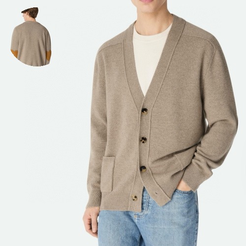 Bottega Veneta Cashmere Cardigan Cashmere, Suede Leather Trim Black 보테가 베네타 캐시미어 가디건 캐시미어, 스웨이드 가죽 트리밍 블랙