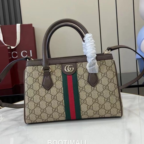 Gucci Ophidia Top Handle GG Canvas Brown Top Handle Bag 구찌 오피디아 탑 핸들백 836840 GG 캔버스 브라운 탑핸들백 25.5cm