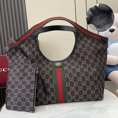 Gucci Giglio Tote GG Denim Black Tote Bag 구찌 질리오 토트백 853971 GG 데님 블랙 60cm