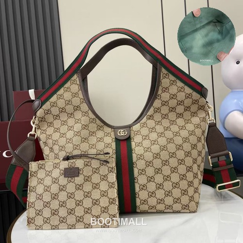Gucci Giglio Tote Bag GG Canvas Beige 구찌 질리오 라지 토트백 853972 GG 캔버스 GG 캔버스 베이지 50cm
