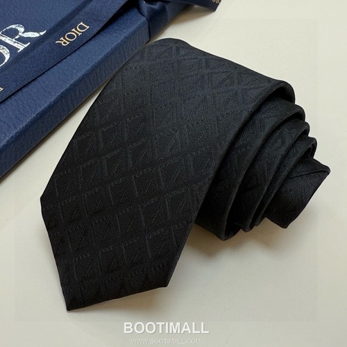 Dior CD Diamond Tie Silk Black 디올 CD 다이아몬드 넥타이 실크 블랙