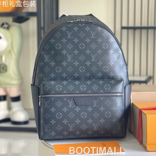 Louis Vuitton Discovery Backpack MM Taigarama Black 루이비통 디스커버리 백팩 MM 타이가라마 블랙 38cm
