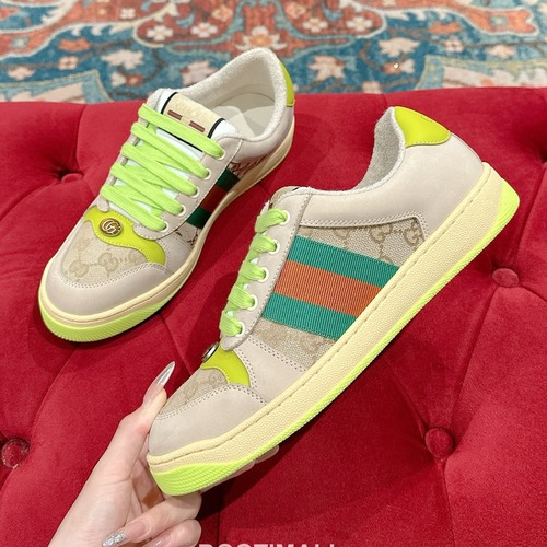 Gucci Screener GG Distressed Sneaker Calfskin Black 구찌 스크리너 GG 디스트레스드 스니커즈 카프스킨 블랙