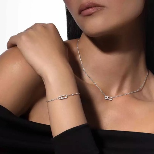 Messika Move Necklace 18K Rose Gold, Diamond 메시카 무브 목걸이 18K 로즈골드, 다이아몬드