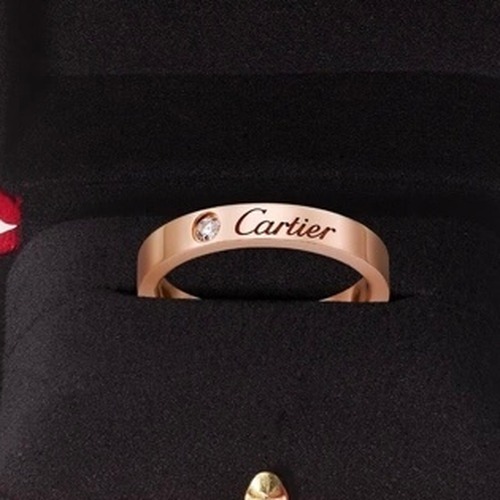 Cartier C de Cartier Diamond Ring 18K Gold 까르띠에 C 드 까르띠에 다이아몬드 반지 18K 골드
