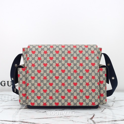 Gucci Star Heart Messenger Canvas Blue Messenger Bag 구찌 스타 하트 메신저 캔버스 블루 메신저백 45cm