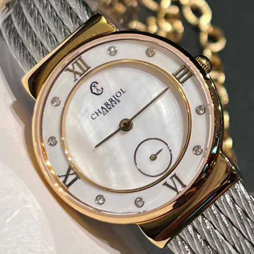 CHARRIOL St-Tropez Chain Bracelet Watch Quartz Stainless Steel Ladies Watch 샤리올 세인트 트로페 체인 브레이슬릿 쿼츠 여성 시계 28mm