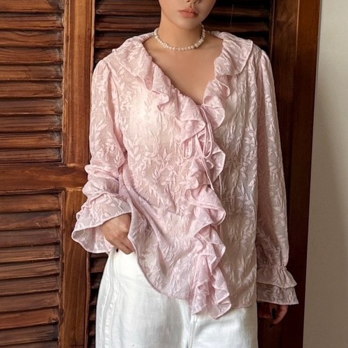 Dior Jacquard Ruffle Top Jacquard Fabric Not stated 디올 자카드 러플 탑 자카드 