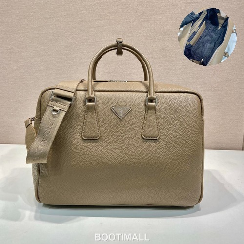 Prada Briefcase Deerskin-Embossed Cowhide Leather Black 프라다 2VE339 브리프케이스 디어스킨 엠보싱 소가죽 블랙 40cm