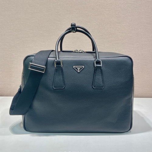 Prada Briefcase Deerskin-Embossed Cowhide Leather Black 프라다 2VE339 브리프케이스 디어스킨 엠보싱 소가죽 블랙 40cm