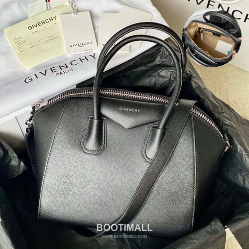 Givenchy Antigona Tote Small Grained Leather Silver Tote Bag 지방시 안티고나 토트 스몰 그레인드 레더 실버 토트백 23cm