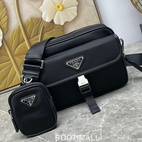 Prada Messenger Bag Nylon Black 프라다 2VH133 메신저백 나일론 블랙 22cm