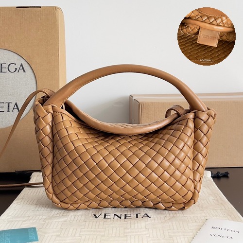 Bottega Veneta Mini Cobble Bag Lambskin Leather Khaki Top Handle Bag 보테가 베네타 미니 코블 백 램스킨 레더 카키 탑핸들백 23cm