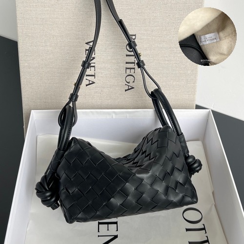 Bottega Veneta Loop Camera Bag Intrecciato Leather Black Crossbody Bag 보테가 베네타 루프 카메라백 인트레치아토 레더 블랙 크로스백 19cm
