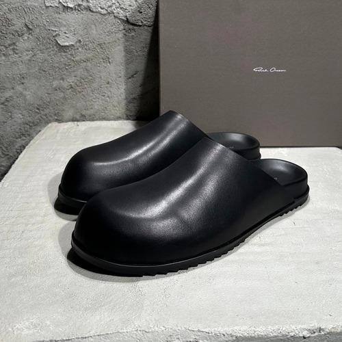 Rick Owens Birken Slides Grained Calfskin Black 릭오웬스 버켄 슬라이드 그레인드 카프스킨(송아지가죽) 블랙