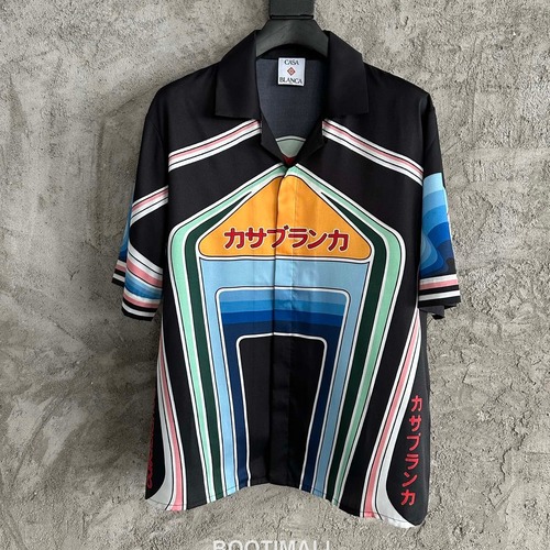 Casablanca Mountain Print Shirt Silk Black 카사블랑카 마운틴 프린트 셔츠 실크 블랙