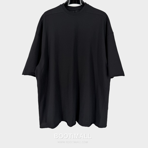 Rick Owens Rolled Hem T-Shirt Cotton Black 릭오웬스 롤드 헴 티셔츠 코튼 블랙