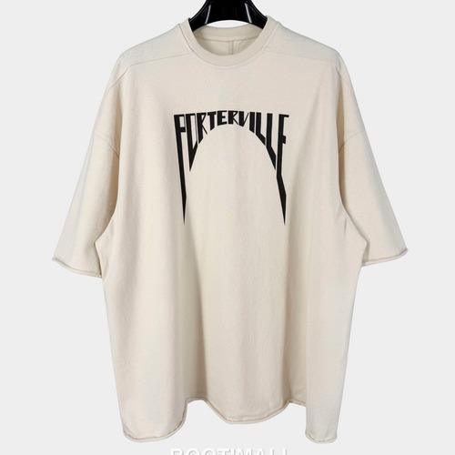 Rick Owens Letter Print T-Shirt Black 릭오웬스 레터 프린트 티셔츠 베이지