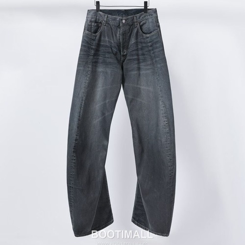 Acne Studios Waxed Curved Jeans Cotton Black 아크네스튜디오 왁스 코팅 커브드 진 코튼 