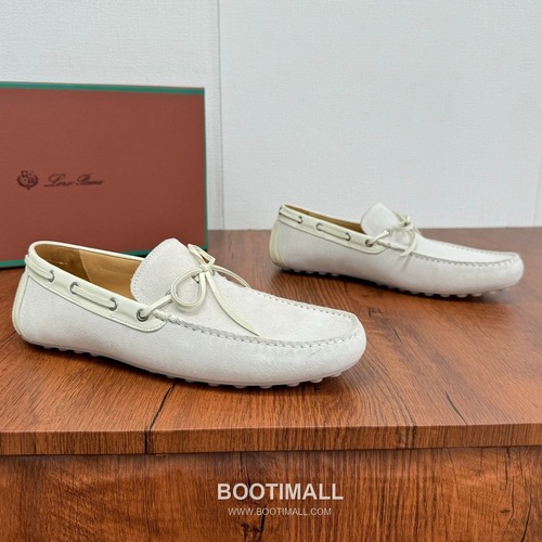 Loro Piana Dot Sole Moccasin Suede Leather Black Loafer 로로피아나 닷 솔 모카신 스웨이드 레더 아이보리 로퍼