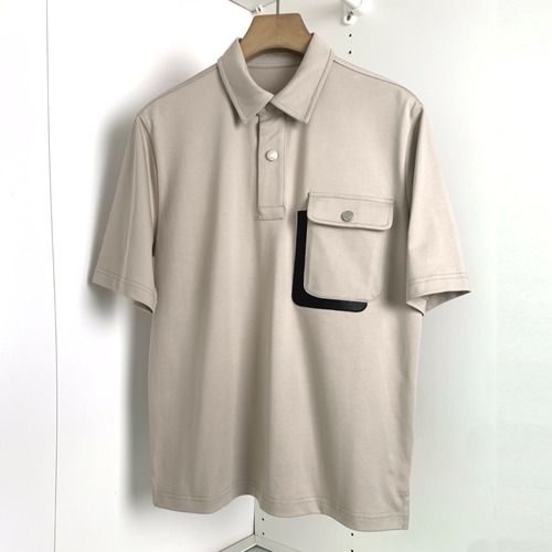 Hermes Geometric Pocket T-Shirt Cotton Black 에르메스 지오메트릭 포켓 반팔 티셔츠 코튼 베이지