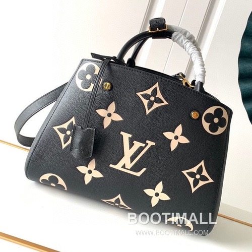 Louis Vuitton Montaigne MM Monogram Empreinte Leather Gray Handbag 루이비통 몽테뉴 MM M41048 모노그램 앙프렝뜨 레더 그레이 핸드백 33cm