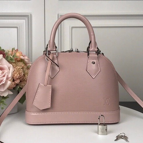 Louis Vuitton Alma BB Epi Leather Brown Top Handle Bag 루이비통 알마 BB M40301 에피 레더 브라운 토트백 25cm