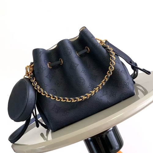Louis Vuitton Bella Bucket Bag Monogram Perforated Calfskin Black 루이비통 벨라 버킷백 모노그램 퍼포레이티드 카프스킨 블랙 22cm