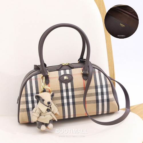 Burberry Highlands Bowling Tote Sand Tote Bag 버버리 하이랜드 볼링 토트백 샌드 33.5cm