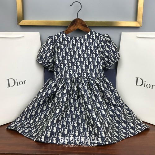 Dior CD Monogram Princess Dress Cotton Beige 디올 CD 모노그램 프린세스 드레스 코튼 베이지