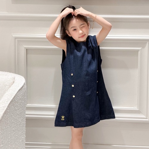 Balenciaga A-Line Denim Cotton Navy Dress 발렌시아가 A라인 데님 코튼 네이비 원피스
