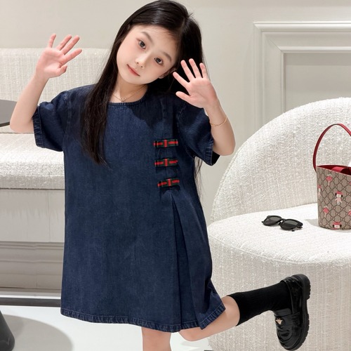 Balenciaga A-Line Denim Cotton Blue Dress 발렌시아가 A라인 데님 코튼 블루 드레스