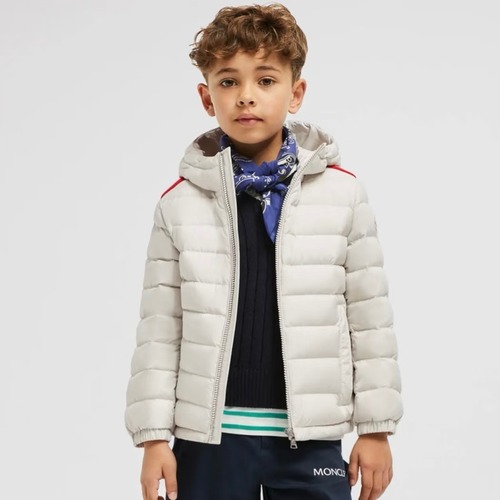 Balenciaga Kids Hooded Down Down Beige Jacket 발렌시아가 키즈 후드 다운 다운 베이지 자켓