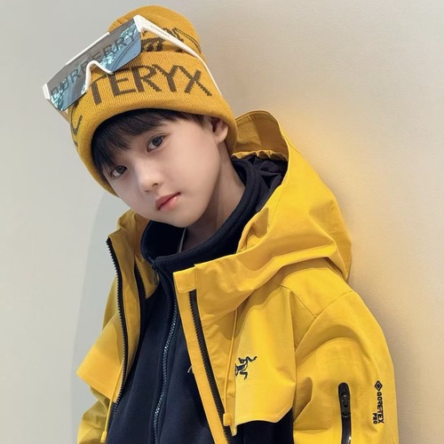 Arc'teryx Tri-Layer Kids Shell Yellow Jacket 아크테릭스 트라이 레이어 키즈 쉘 옐로우 자켓