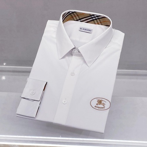 Burberry Equestrian Logo Poplin Shirt Cotton White 버버리 이퀘스트리안 로고 팝린 셔츠 코튼 화이트