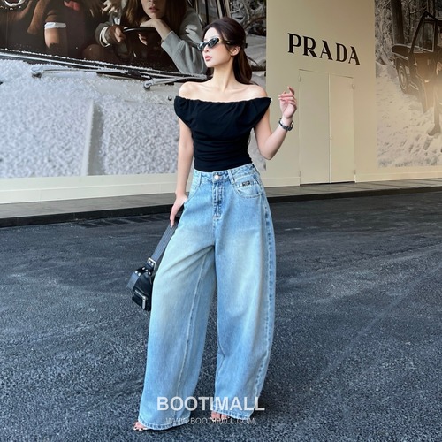 Prada Tapered Denim Pants Cotton Blue 프라다 테이퍼드 데님 팬츠 코튼 블루