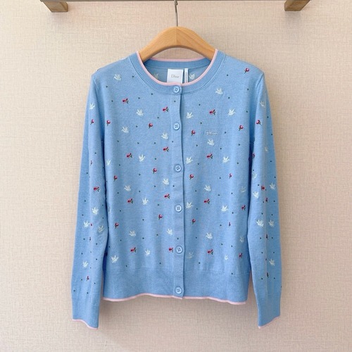 Dior Star Floral Knit Blue 디올 스타 플로럴 니트 블루