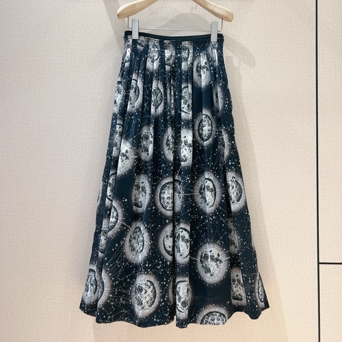 Dior Cosmic Print Skirt Cotton Black 디올 코스믹 프린트 스커트 코튼 블랙