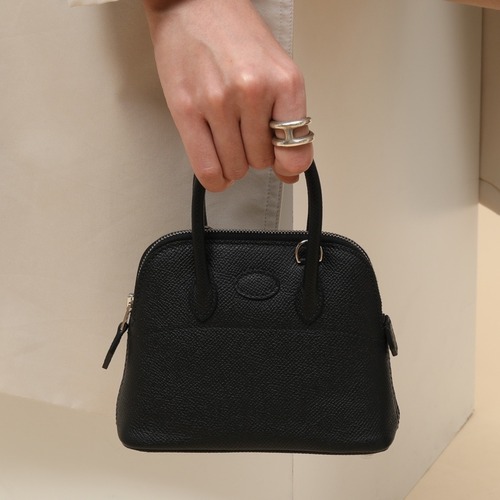 Hermes BO15 Epsom Crossbody Epsom Leather Black Crossbody Bag 에르메스 BO15 엡솜 크로스바디 엡솜 레더 블랙 크로스백 15cm