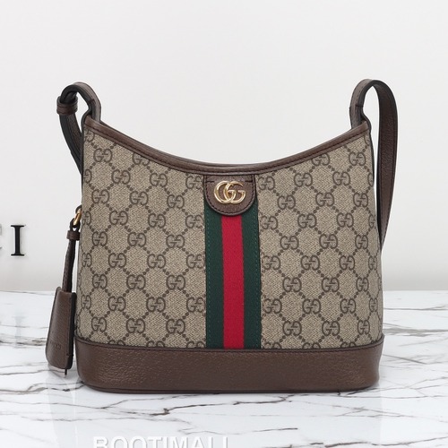 Gucci Mini Canvas Tote Canvas and Calfskin Beige Tote Bag 구찌 미니 캔버스 토트 캔버스와 카프스킨 베이지 토트백 23cm
