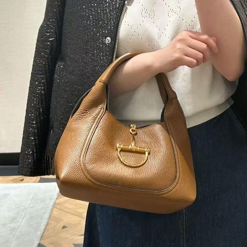 Gucci Horsebit Top Handle Grained Calfskin Taupe Handbag 구찌 홀스빗 탑핸들 그레인드 카프스킨 토프 핸드백 27.5cm