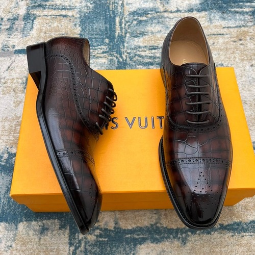 Louis Vuitton Hand-Polished Calfskin Derby Calfskin Leather Black Dress Shoes 루이비통 핸드폴리시 송아지가죽 더비 송아지가죽 블랙 드레스 슈즈