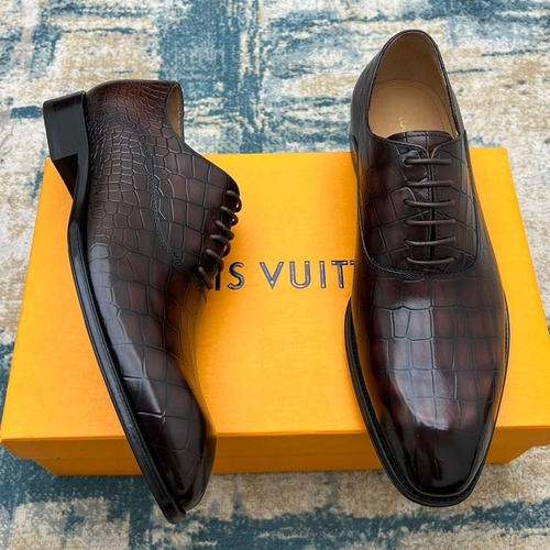 Louis Vuitton Hand-Polished Calfskin Derby Calfskin Leather Black Dress Shoes 루이비통 핸드폴리시 송아지가죽 더비 송아지가죽 블랙 드레스 슈즈